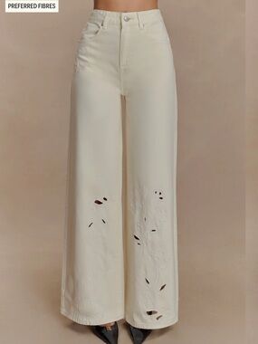Meshki Carmella
Embroided Jeans - Ecru
